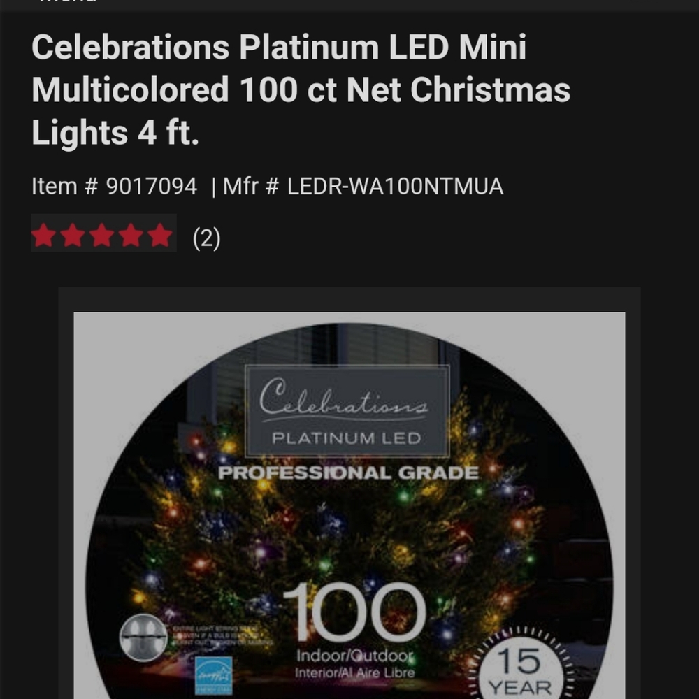 NEW- Professional grade platinum LED net lights
